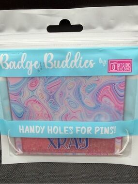 New Badge Buddies Marbled Pastel Badge Holder with 'XRAY' Name